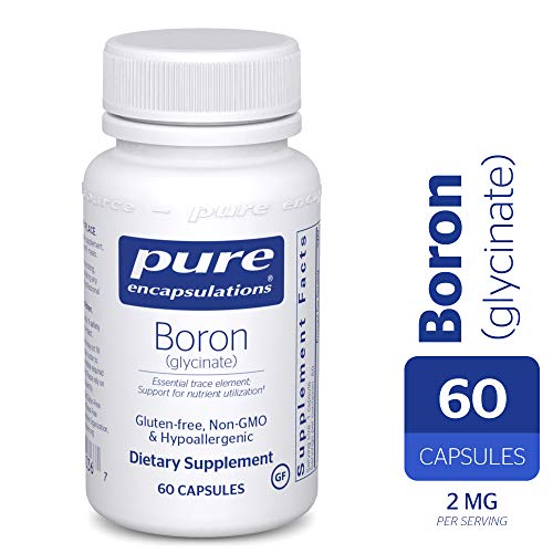 Book Cover Pure Encapsulations - Boron (Glycinate) - Hypoallergenic Supplement for Healthy Nutrient and Hormone Utilization* - 60 Capsules