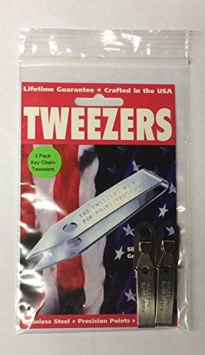 Book Cover 2 Pack Uncle Bills Sliver Gripper Precision Key Chain Tweezers