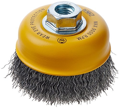 Book Cover DEWALT DW49101 4-Inch by 5/8-Inch-11 HP .014 Carbon Crimp Wire Cup Brush