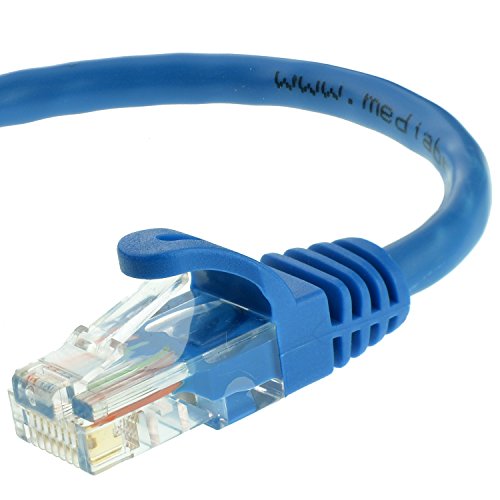 Book Cover Mediabridge Ethernet Cable (100 Feet) - Supports Cat6 / Cat5e / Cat5 Standards, 550MHz, 10Gbps - RJ45 Computer Networking Cord (Part# 31-399-100X)