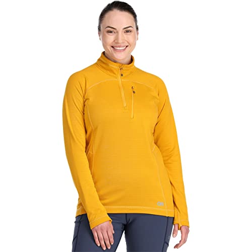 Book Cover Outdoor Research Women's Vigor Quarter Zip – Warm & Wicking Fleece Pullover, Thermo-Regulating Technology, Winter Layering Apparel, Performance Movement Mirroring Stretch