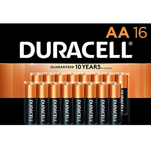 Book Cover Duracell - CopperTop AA Alkaline Batteries - Long Lasting, All-Purpose Double A battery for Household and Business - 16 Count