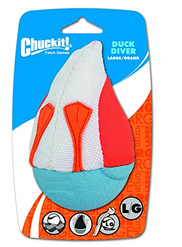 Book Cover ChuckIt! Amphibious Duck Diver Dog Toy, Large (Colors Vary)