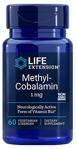 Book Cover Life Extension Methylcobalamin, 1 Mg Lozenges, 60-Count