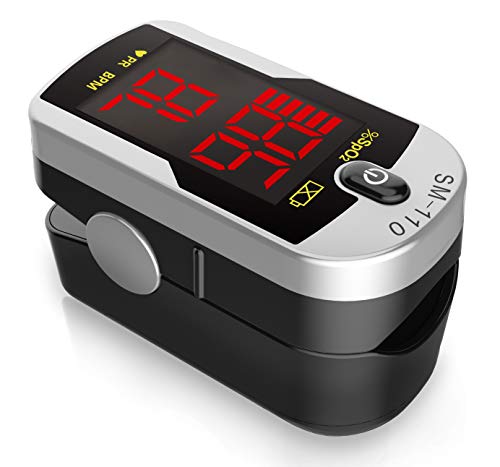 Book Cover Deluxe SM-110 Two Way Display Finger Pulse Oximeter with Carry Case & Neck/Wrist Cord