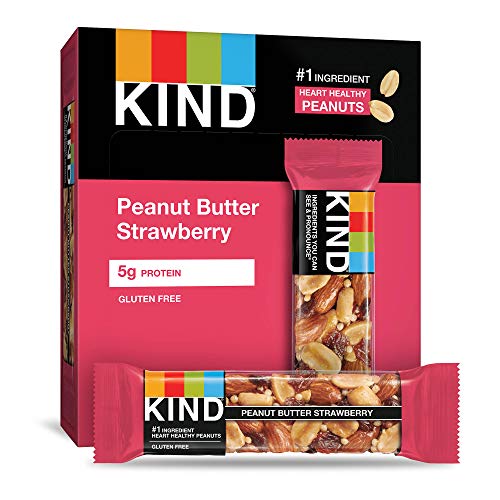 Book Cover KIND Fruit & Nut, Peanut Butter & Strawberry, Gluten Free Bars (Pack of 12)