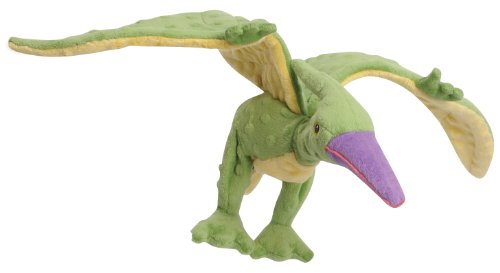 Book Cover goDog Dinos Pterodactyl With Chew Guard Technology Tough Plush Dog Toy, Green, Large