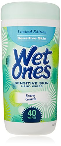 Book Cover Playtex Wet Ones Sensitive Skin Hands Wipes, 40 Count Canister (pack Of 6), 240 Count