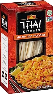 Book Cover Thai Kitchen Gluten Free Stir Fry Rice Noodles, 14 oz (Pack of 6)