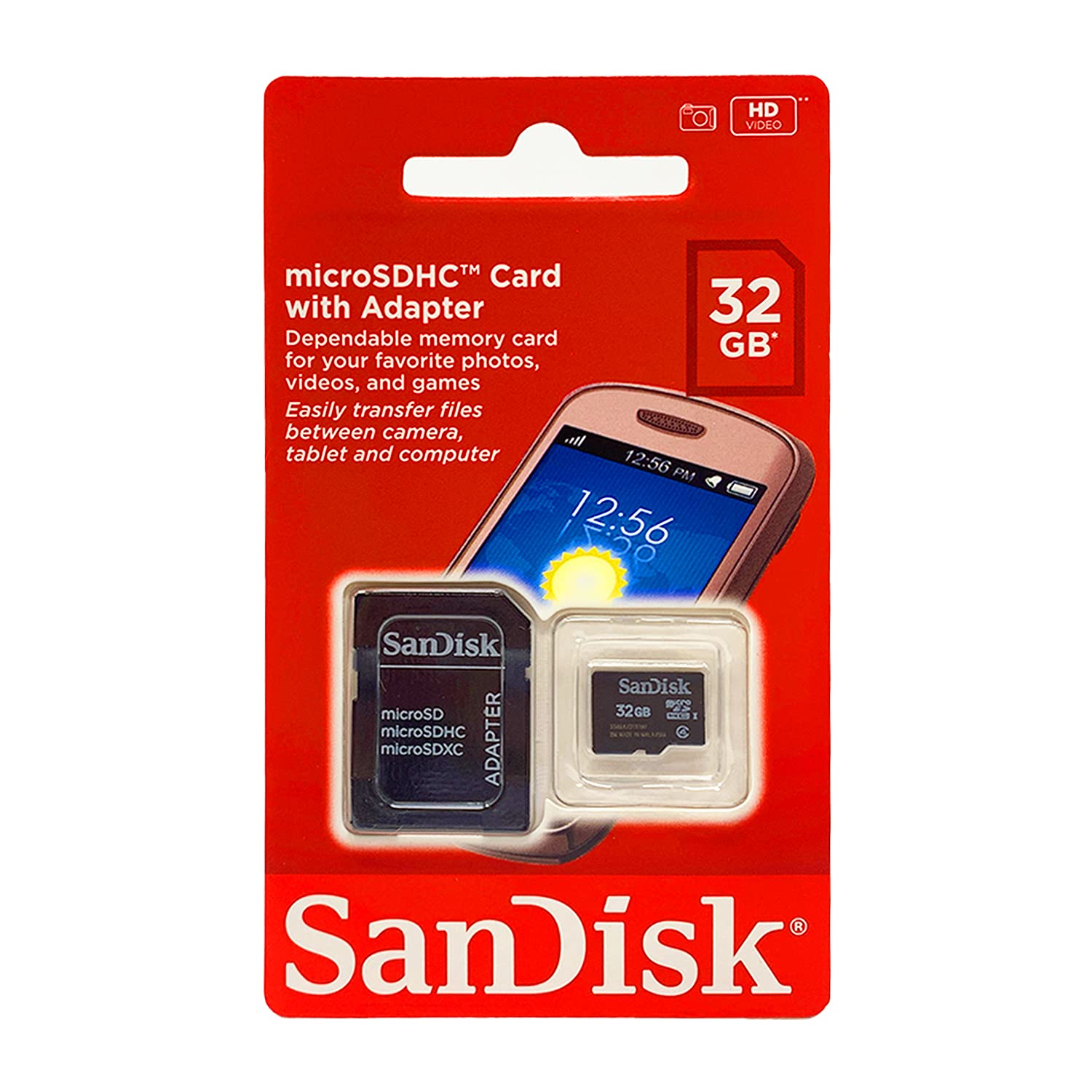 Book Cover SanDisk 32GB MicroSDHC Memory Card
