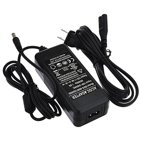 Book Cover LEDwholesalers 12V 4A 48W AC/DC Power Adapter with 5.5x2.1mm DC Plug, UL-Listed, Black, 3228-12VR2