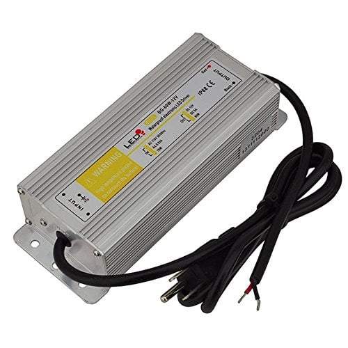 Book Cover LEDwholesalers 12-Volt DC Waterpoof LED Power Suppply Driver Transformer with 3-Prong Plug, 60W, 3204-12V