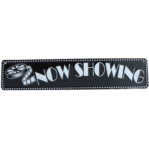 Book Cover NOW SHOWING movie theatre sign home theater decor by Pride Plates