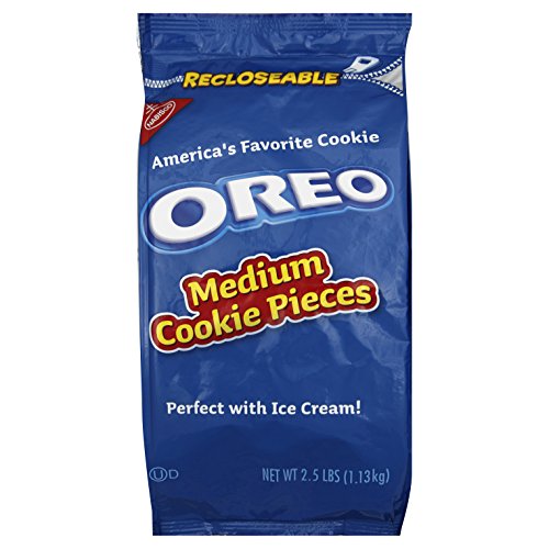 Book Cover Oreo Medium Cookie Pieces, 2.5-Pound Resealable Packages (Pack of 4)