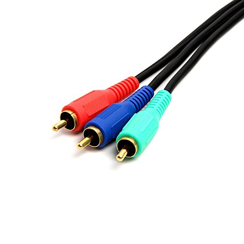 Book Cover Cmple - 3-RCA Male to 3RCA Male RGB Component Video Cable for HDTV - 12 Feet