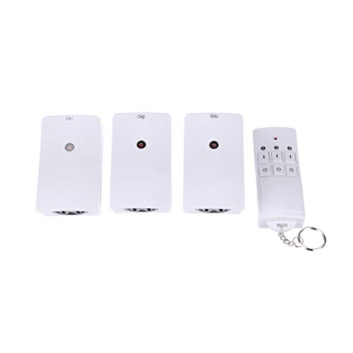 Book Cover Woods 13569 13569WD Indoor Wireless Remote Kit up to 66 ft. Range, Ideal for Holiday Decorations, Works Through Walls Windows and Doors, Controls up to 3 Devices, 3-Outlet Pack, White, Orange