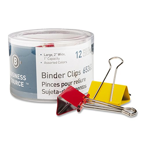 Book Cover Business Source General Supplies Binder Clip, Large 2