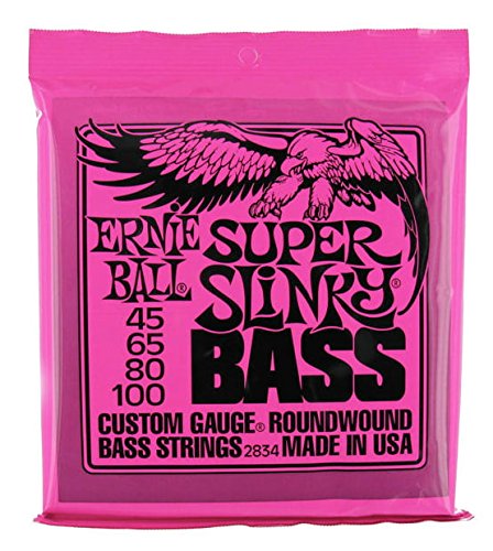 Book Cover Ernie Ball 2834 Super-Slinky Electric Bass Guitar Strings (45 - 100)
