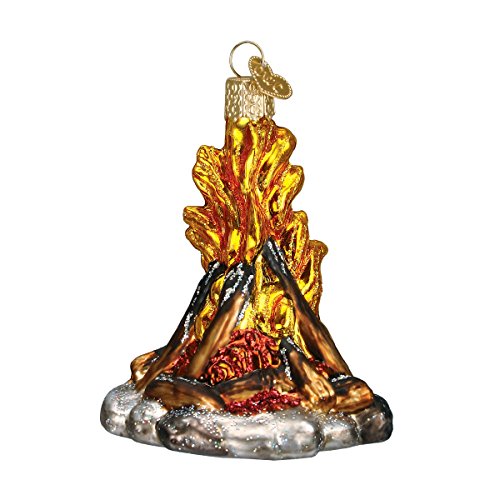 Book Cover Old World Christmas Ornaments: Camping Outdoor Collection Glass Blown Ornaments for Christmas Tree, Campfire