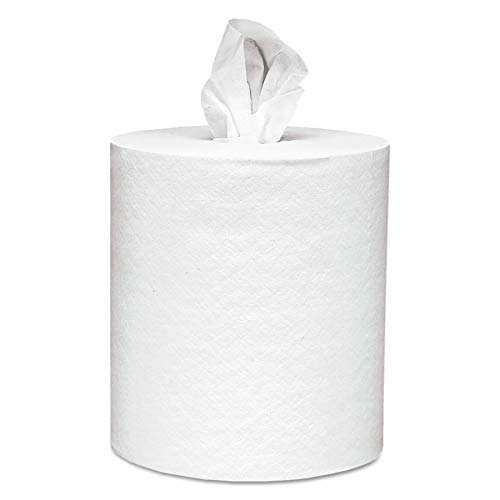Book Cover Scott Essential Roll Control Center Pull Paper Towels (01032) with Fast-Drying Absorbency Pockets, Perforated Full-Sized Hand Paper Towels, White (6 Rolls per Case, 4,200 Sheets Total)