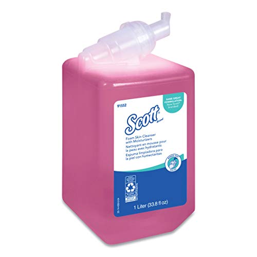 Book Cover Scott Pro (formerly Kleenex) Liquid Hand Soap with Moisturizers (91552), Pink, Floral Scent, 1.0L, 6 Bottles/Case - Same Kleenex quality, now Scott branded