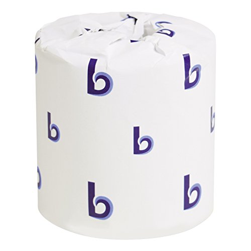 Book Cover Boardwalk 6150 White Embossed 2-Ply Standard Toilet Tissue, 500 Sheets per Roll (Case of 96)