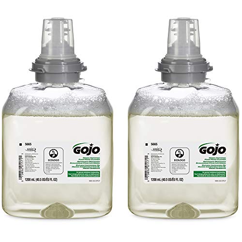 Book Cover GOJO Green Certified Foam Hand Cleaner, Fragrance Free, EcoLogo Certified, 1200 mL Hand Soap Refill for GOJO TFX Touch-Free Dispenser (Pack of 2) â€“ 5665-02