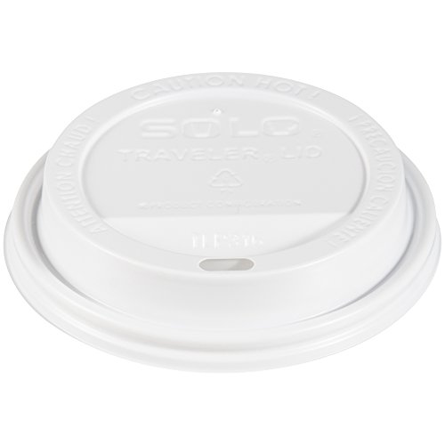 Book Cover SOLO TLP316-0007 White Traveler Plastic Lid - for SOLO Paper Hot Cups (Case of 1000)