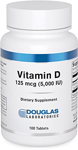 Book Cover Douglas Laboratories Vitamin D (5,000 I.U.) | Vitamin D3 Supplement to Support Immune Health, Calcium Levels, and Bones* | 100 Tablets