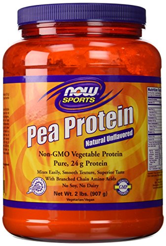 Book Cover 100% Pure Pea Protein Now Foods Powder 2 Pound (Pack of 2)