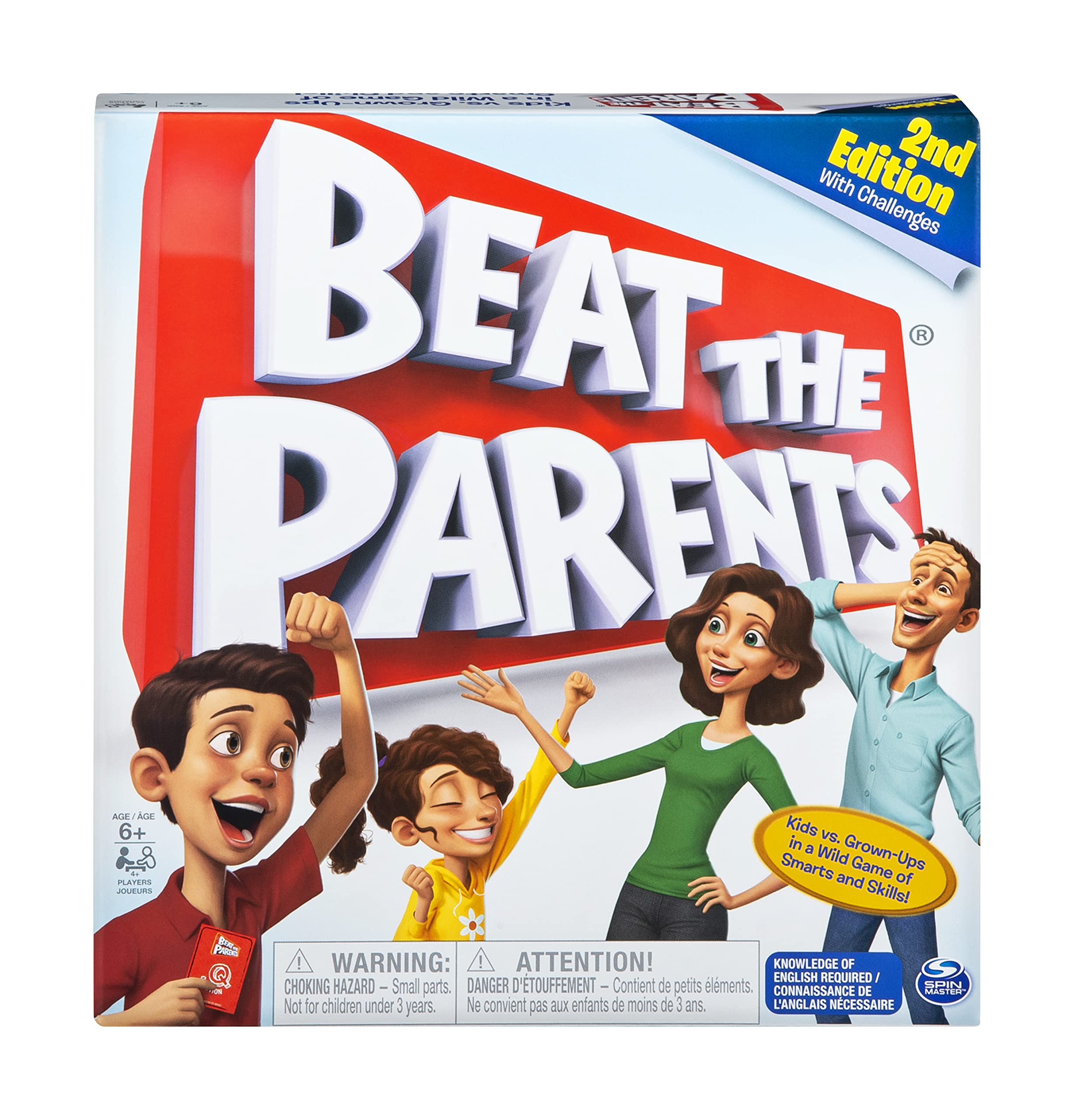 Book Cover Beat The Parents, Family Board Game of Kids Vs Parents with Wacky Challenges (Edition May Vary), Multicolor Beat the Parents- Edition May Vary