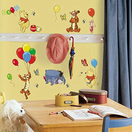 Book Cover RoomMates RMK1498SCS Winnie The Pooh and Friends Peel and Stick Wall Decals