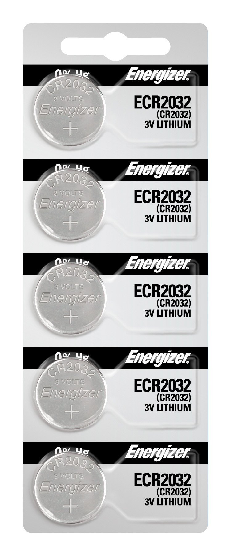 Book Cover Energizer 2032 Battery CR2032 Lithium 3v, 5 Count (Pack of 1)