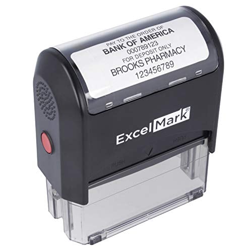 Book Cover ExcelMark Bank Deposit Stamp with 6 Lines (42A3068)