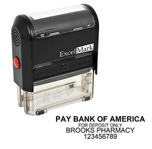 Book Cover Bank Deposit Stamp with 4 Lines (42A2359)