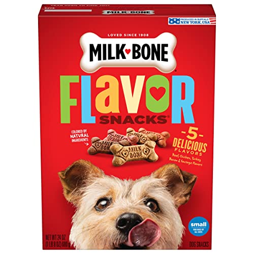 Book Cover Milk-Bone Flavor Snacks Dog Treats, Small Biscuits, 24 Ounce