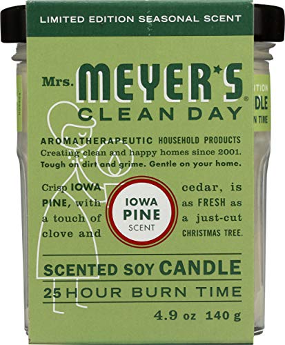 Book Cover Mrs. Meyers Clean Day Candle - Iowa Pine, 4.90-Ounce (Pack of 2)