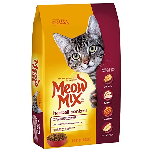 Book Cover Meow Mix Hairball Control Dry Cat Food, 6.3-Pound
