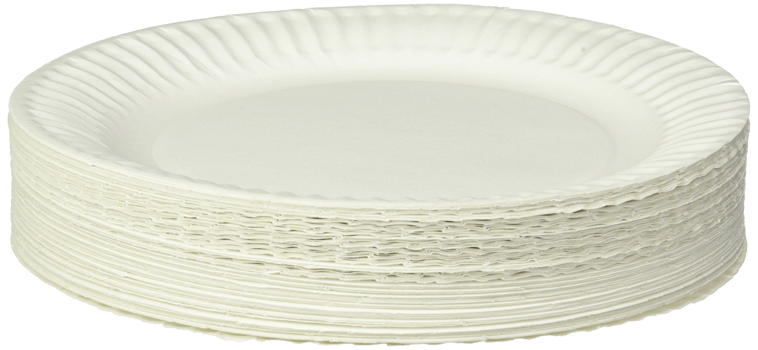 Book Cover Empress Uncoated Paper Plate, 9 Inches, White, Pack of 100 - 1004997