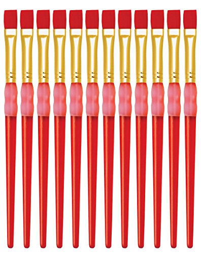 Book Cover Royal Brush 1300674 Big Kids Choice Flat Paint Brush, Size 12, Pack of 12