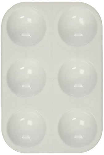 Book Cover School Smart Paint-Rite Tray with 6 Wells, 3-1/2 x 5-1/4 Inches, White, Pack of 12
