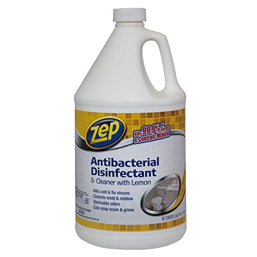 Book Cover Zep Commercial 1041688 Antibacterial Disinfectant Cleaner with lemon , 1 gal Bottle