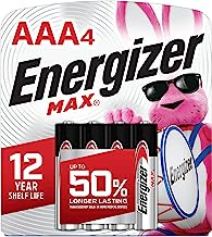 Book Cover Energizer Max Alkaline AAA Batteries, 4 Count