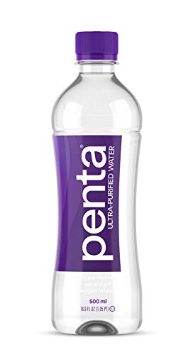 Book Cover Penta Ultra-Purified Water, 500mL (Pack of 24), Oxygen Infused Natural pH Hydration, Solar-Powered 13 Step Purification Process