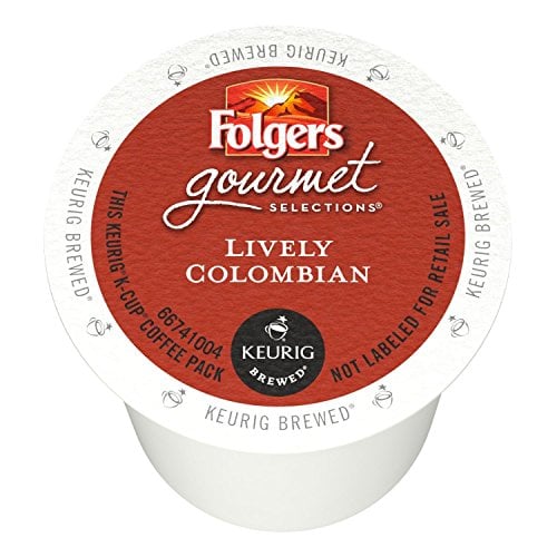 Book Cover Folgers Lively Colombian Coffee, 80-Count cups