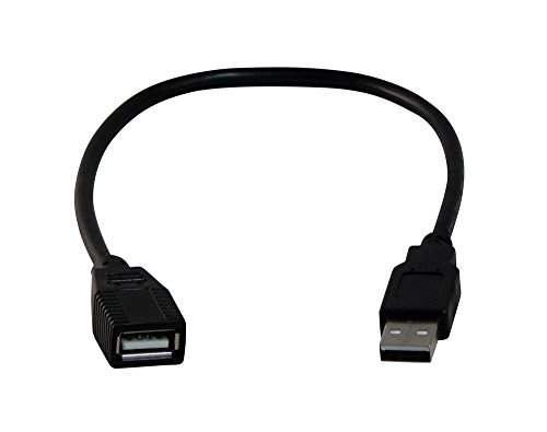 Book Cover Your Cable Store Black 1 Foot USB 2.0 High Speed Extension Cable