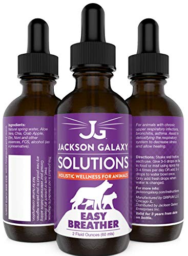 Book Cover Jackson Galaxy: Easy Breather (2 oz.) - Pet Solution - Detoxify and Discharge Toxins - Can Aid with Respiratory Issues (Allergies, Asthma,etc.) - All-Natural Formula - Reiki Energy