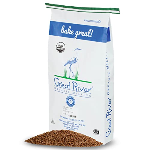 Book Cover Great River Organic Milling, Whole Grain, Hard Red Spring Wheat, Organic, 25-Pounds (Pack of 1)