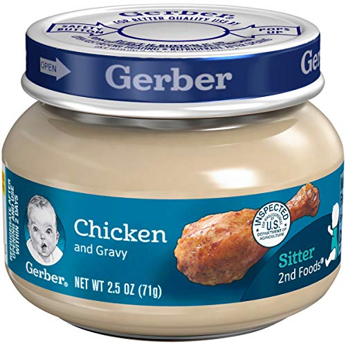 Book Cover Gerber 2nd Foods Meats, Chicken & Chicken Gravy, 2.5-Ounce (Pack of 12)