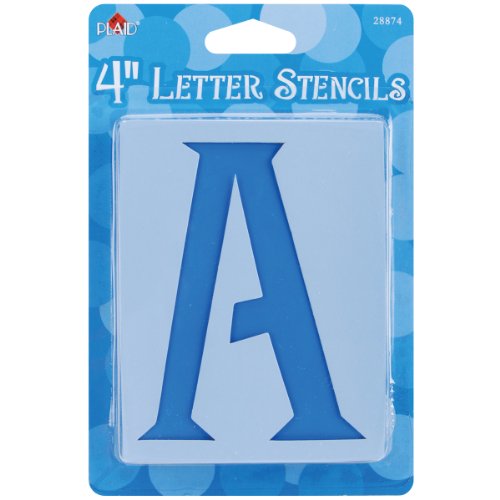 Book Cover Plaid Letter Stencil Value Pack (4-Inch), 28874 Genie